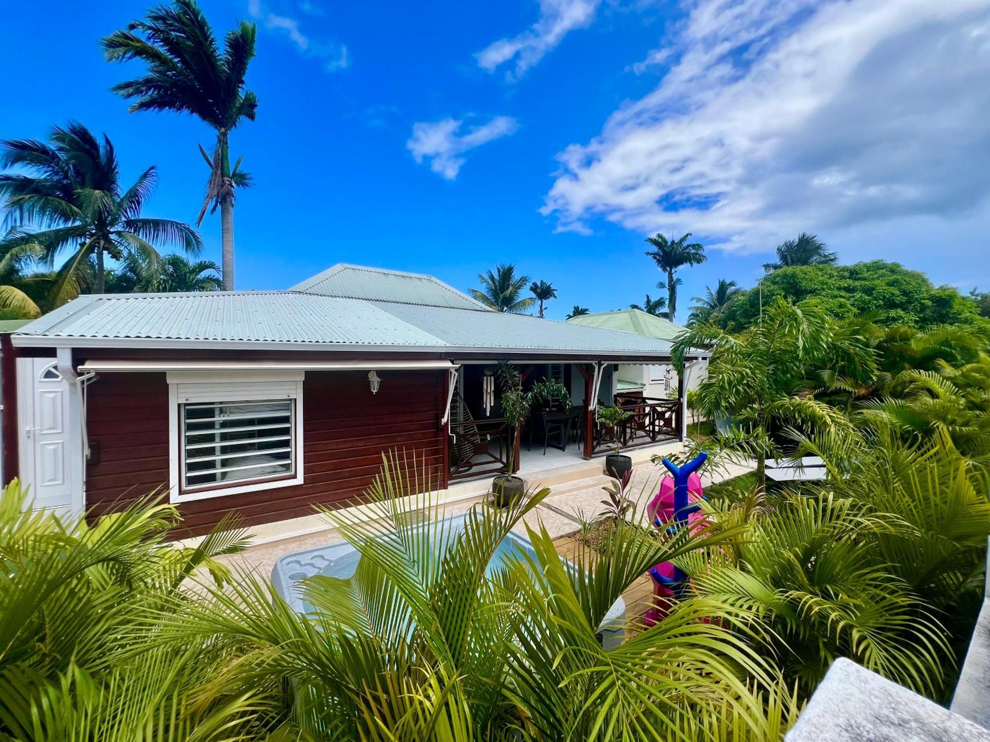 Villa Simeon Saint Francois Avec Piscine Privee Et Jacuzzi Proche Plage Exterior photo