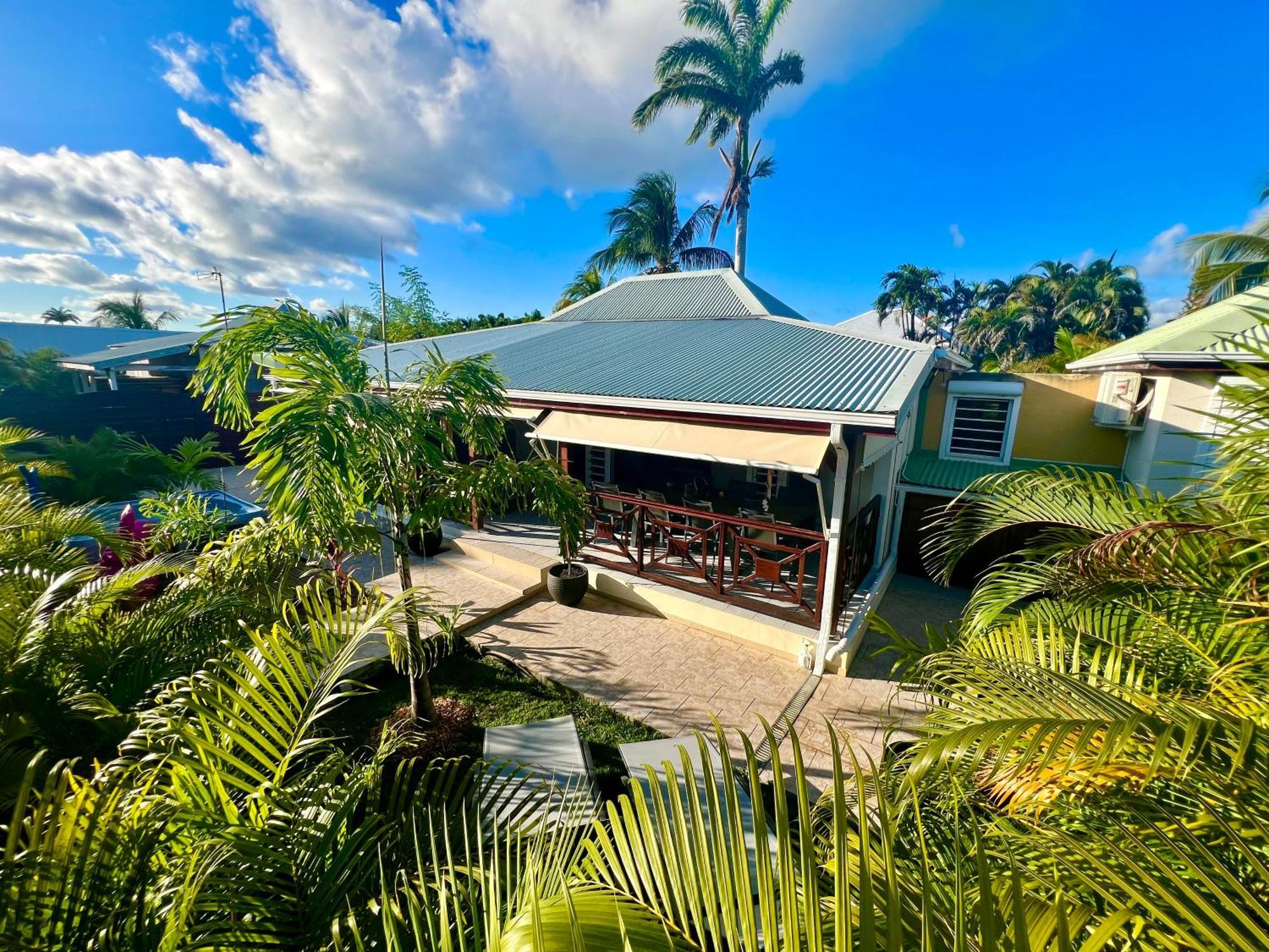 Villa Simeon Saint Francois Avec Piscine Privee Et Jacuzzi Proche Plage Exterior photo