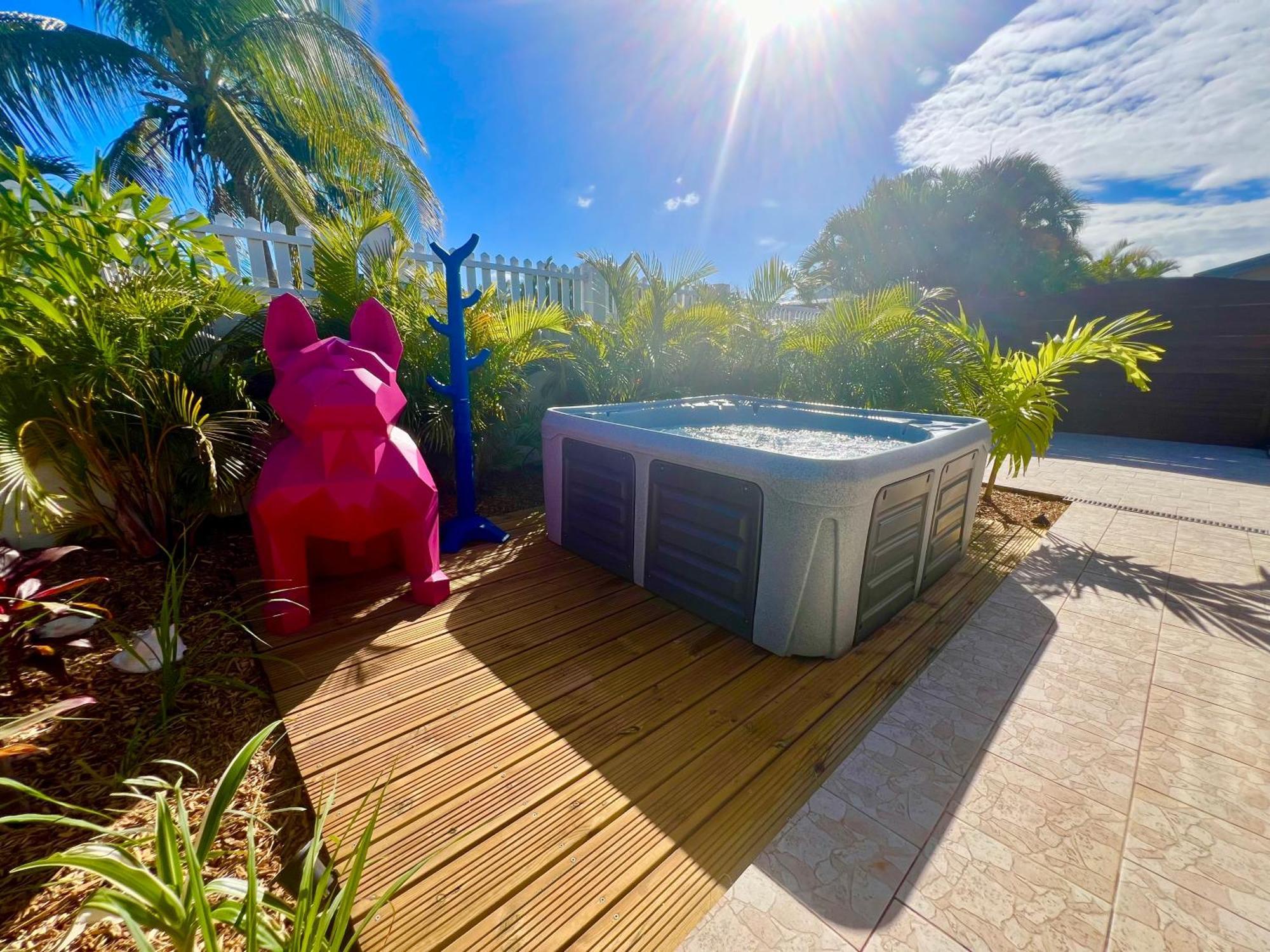 Villa Simeon Saint Francois Avec Piscine Privee Et Jacuzzi Proche Plage Exterior photo